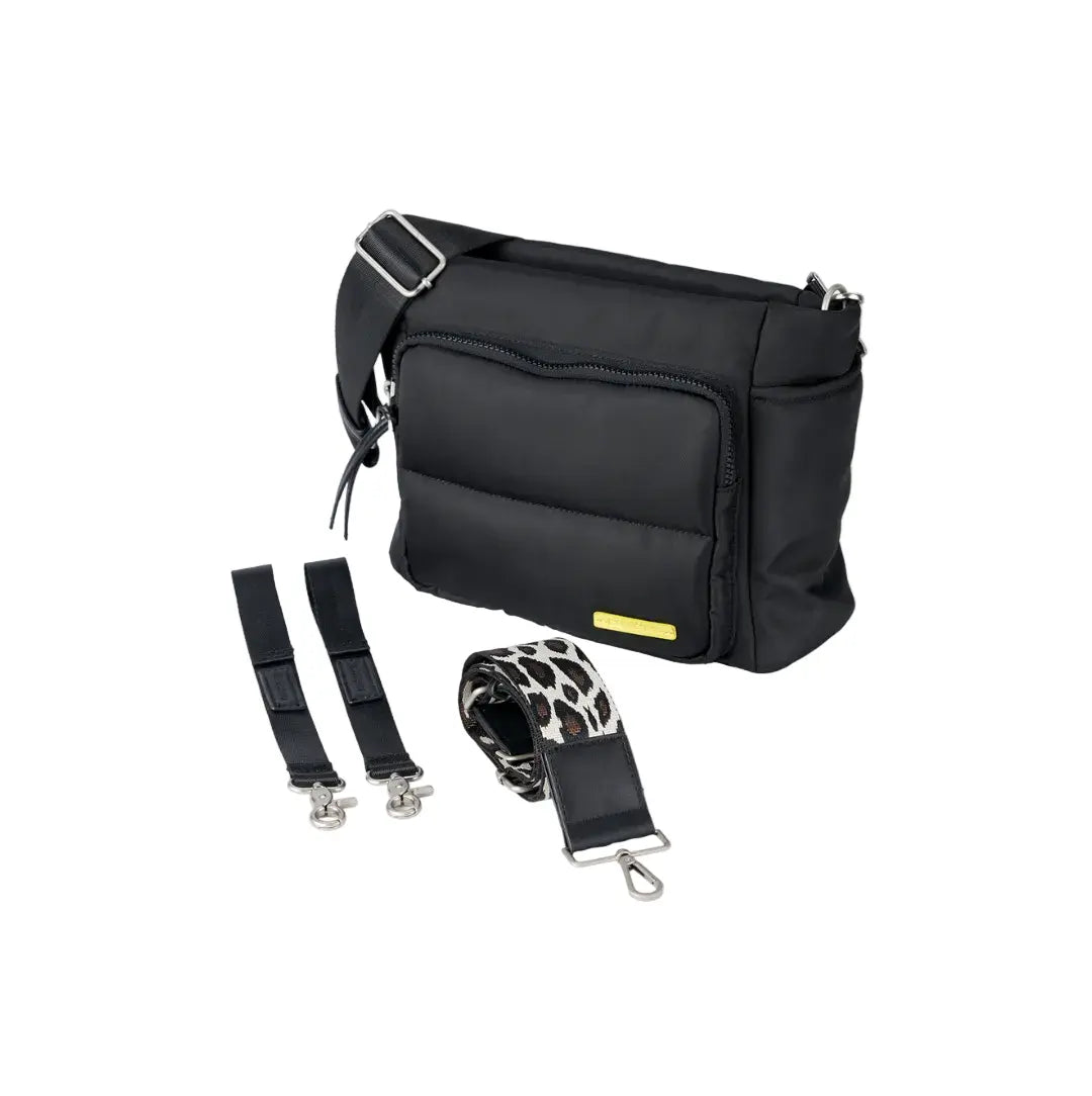 Bababing Joey Cross Body Organiser | Compact Waterproof Changing Bag | Black