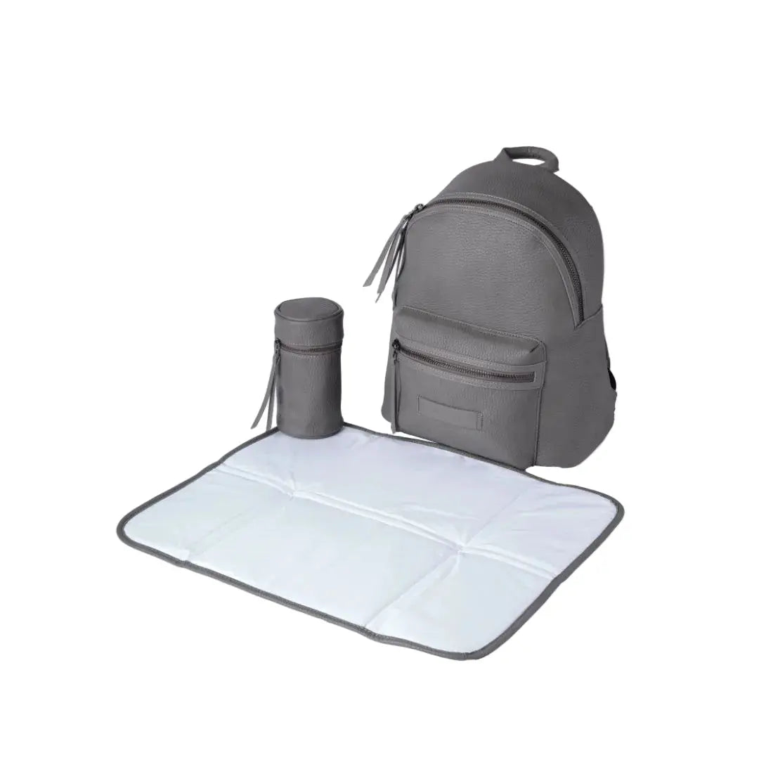 luca baby changing bag in grey colour with changing mat