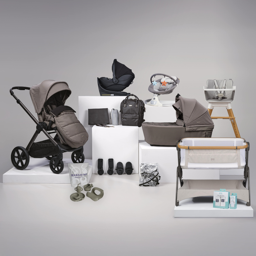 18pc Raffi MKII Travel, Home & Feeding Bundle with spin car seat & Isofix base - Minky