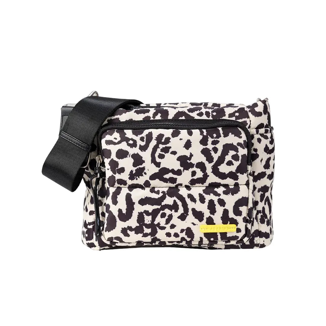 Bababing Joey Cross Body Organiser | Compact Waterproof Changing Bag | Leopard