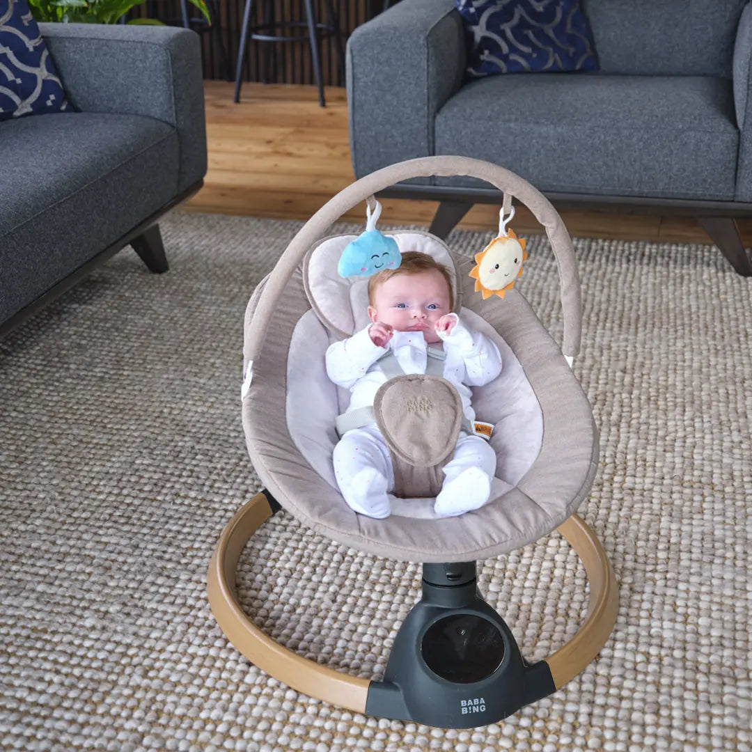 Bababing Hub 2 Electric Baby Swing | Bluetooth-Enabled Automatic Rocker