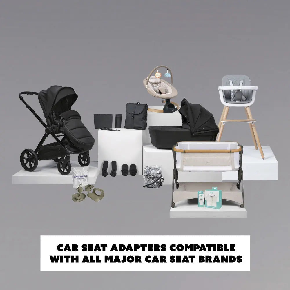 Bababing Raffi MKII | 16 Piece 3-in-1 Travel System | Satin Black