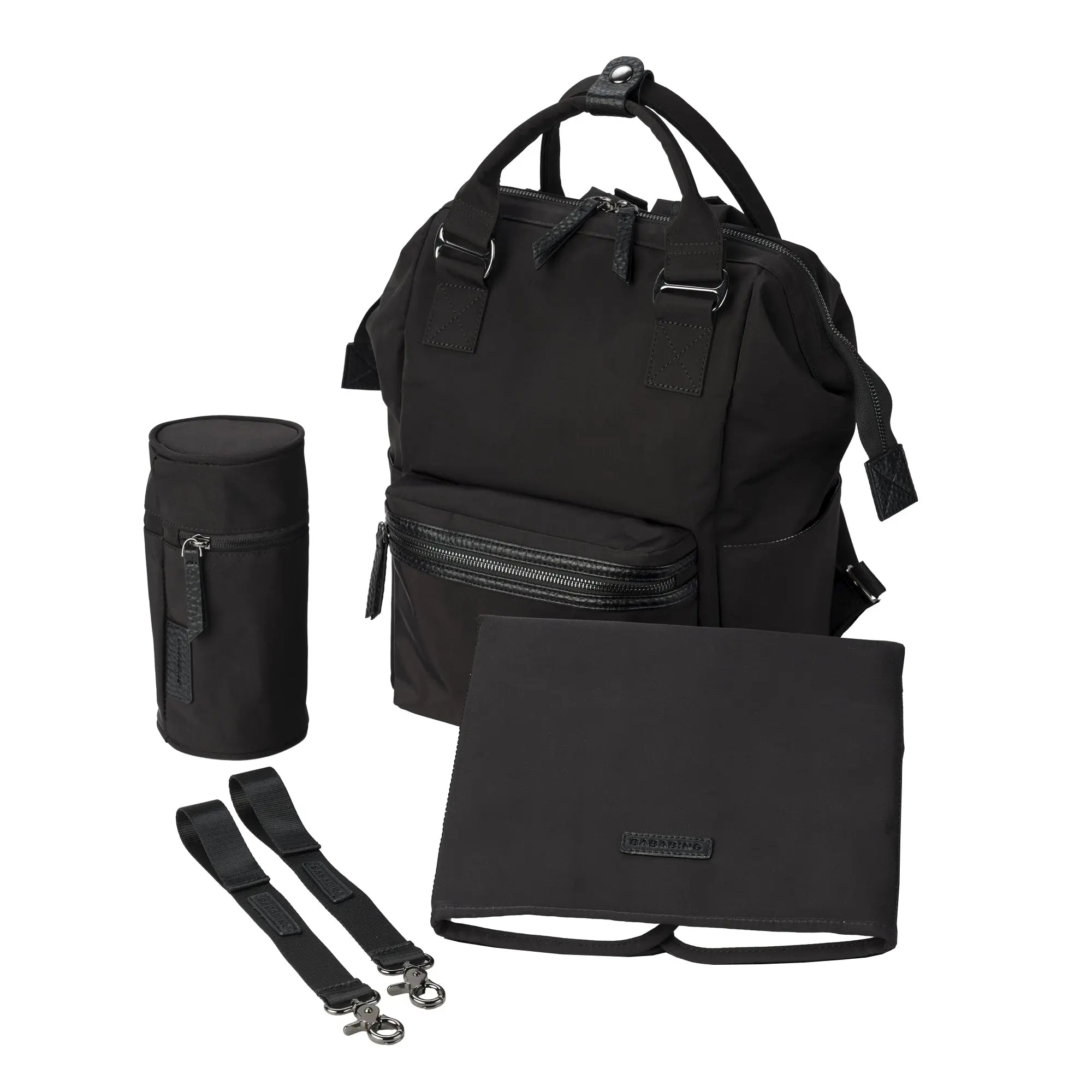 Bababing Mani 2 Nappy Changing Bag | Waterproof Nappy Bag | Black
