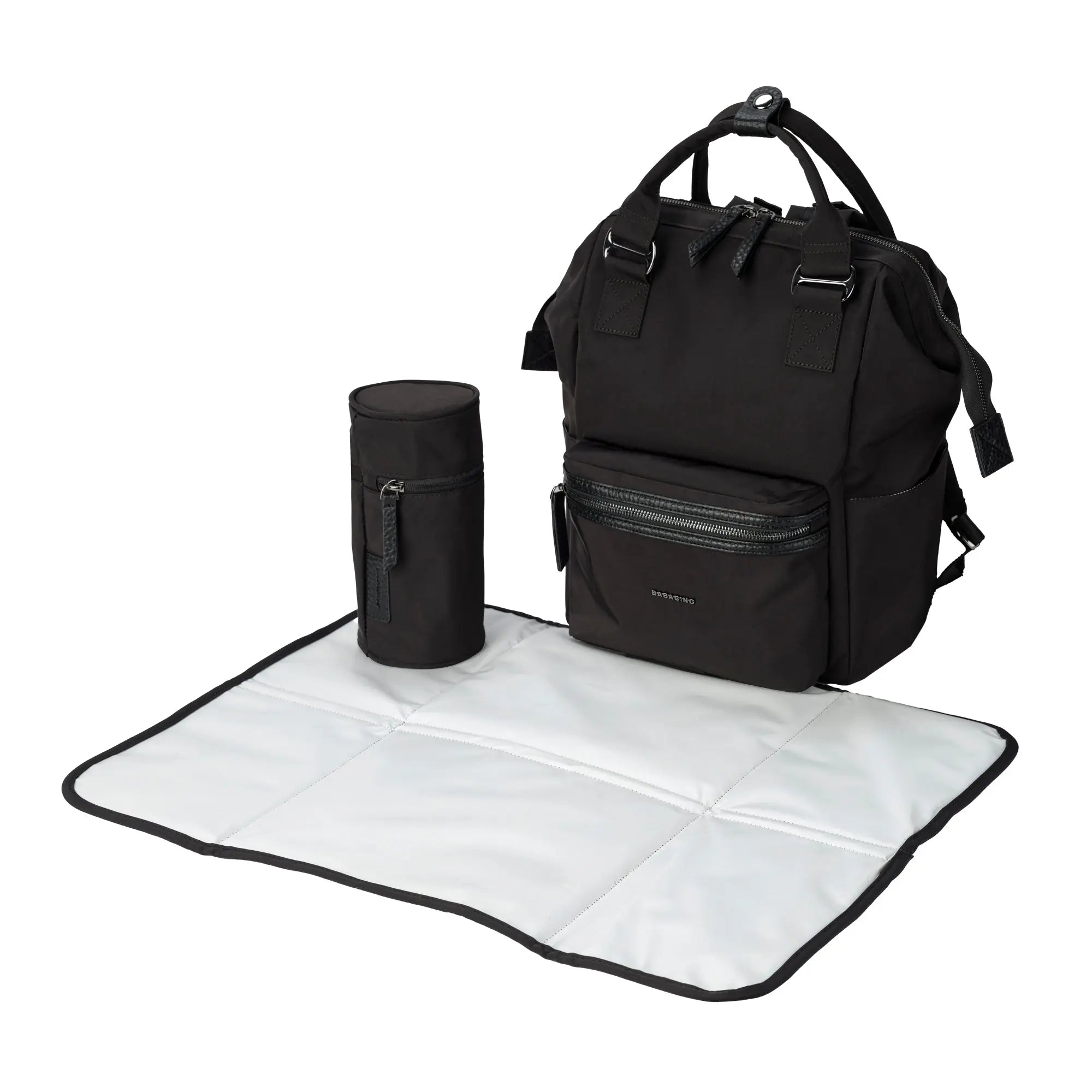 Bababing Mani 2 Nappy Changing Bag | Waterproof Nappy Bag | Black