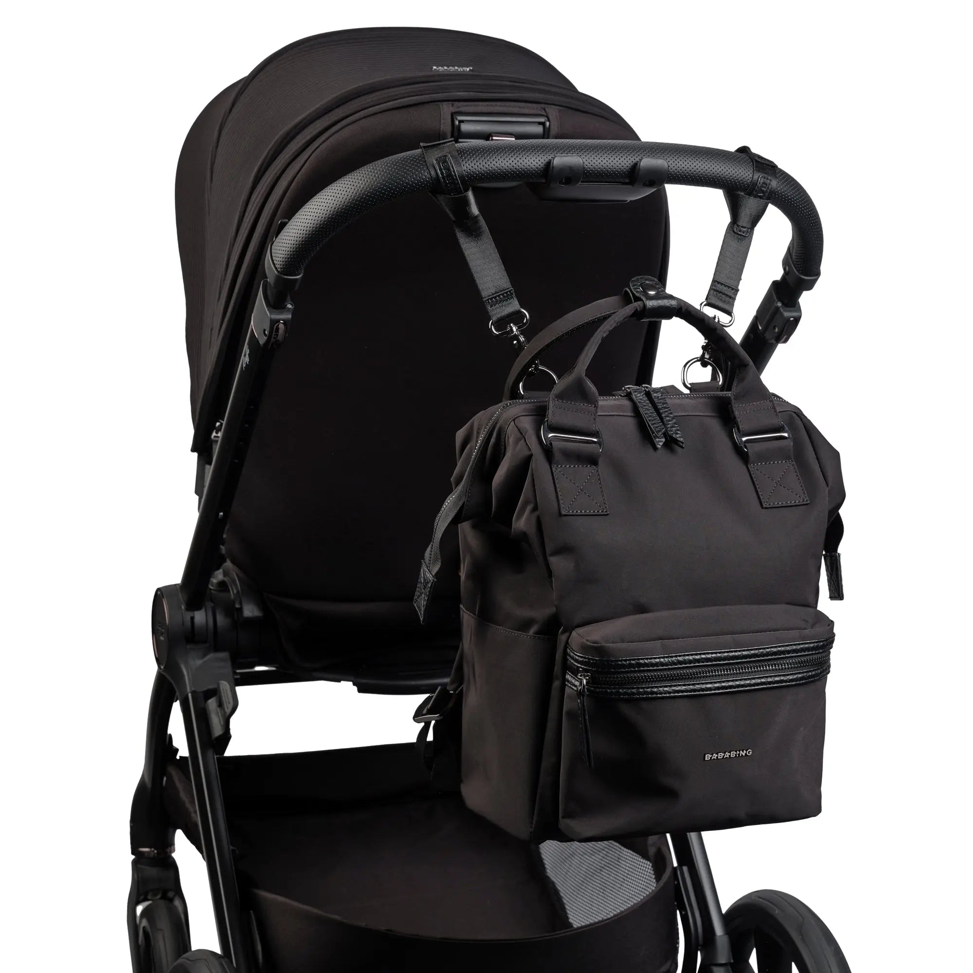 Bababing Mani 2 Nappy Changing Bag | Waterproof Nappy Bag | Black