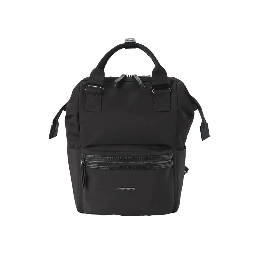 Black Mani 2 Baby Changing Bag with Changing Mat - Bababing
