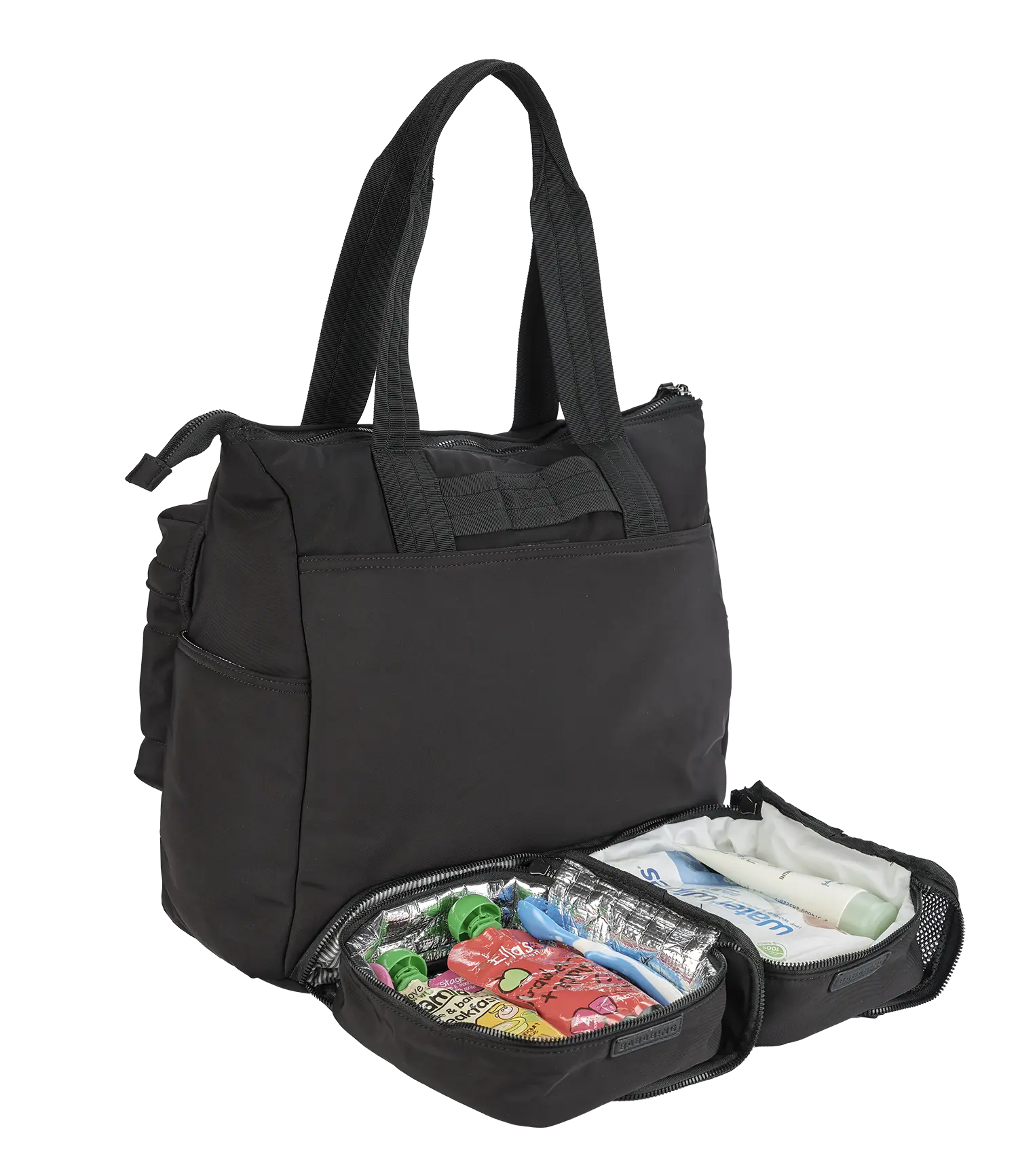 Bababing Rosy Tote Changing Bag | 3-in-1 Waterproof Nappy Bag | Black