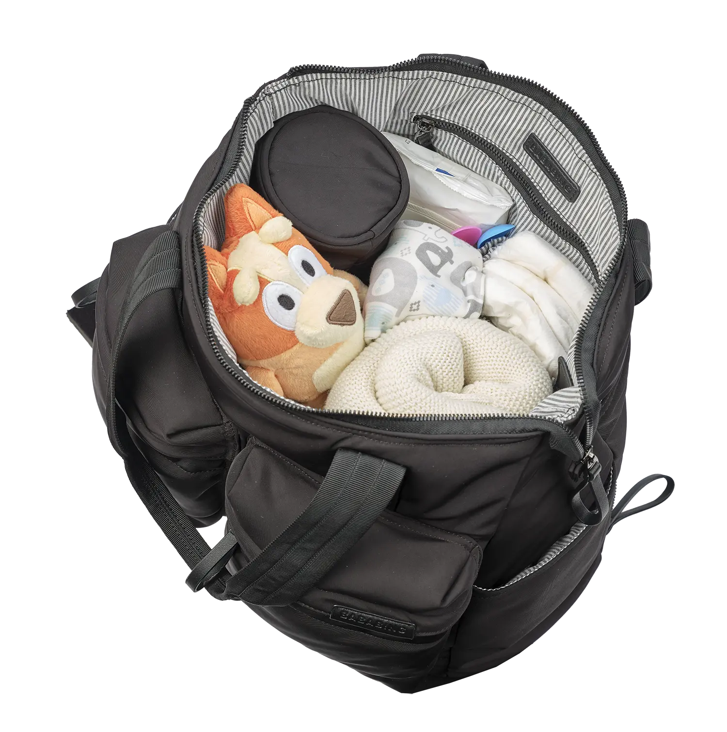 Bababing Rosy Tote Changing Bag | 3-in-1 Waterproof Nappy Bag | Black