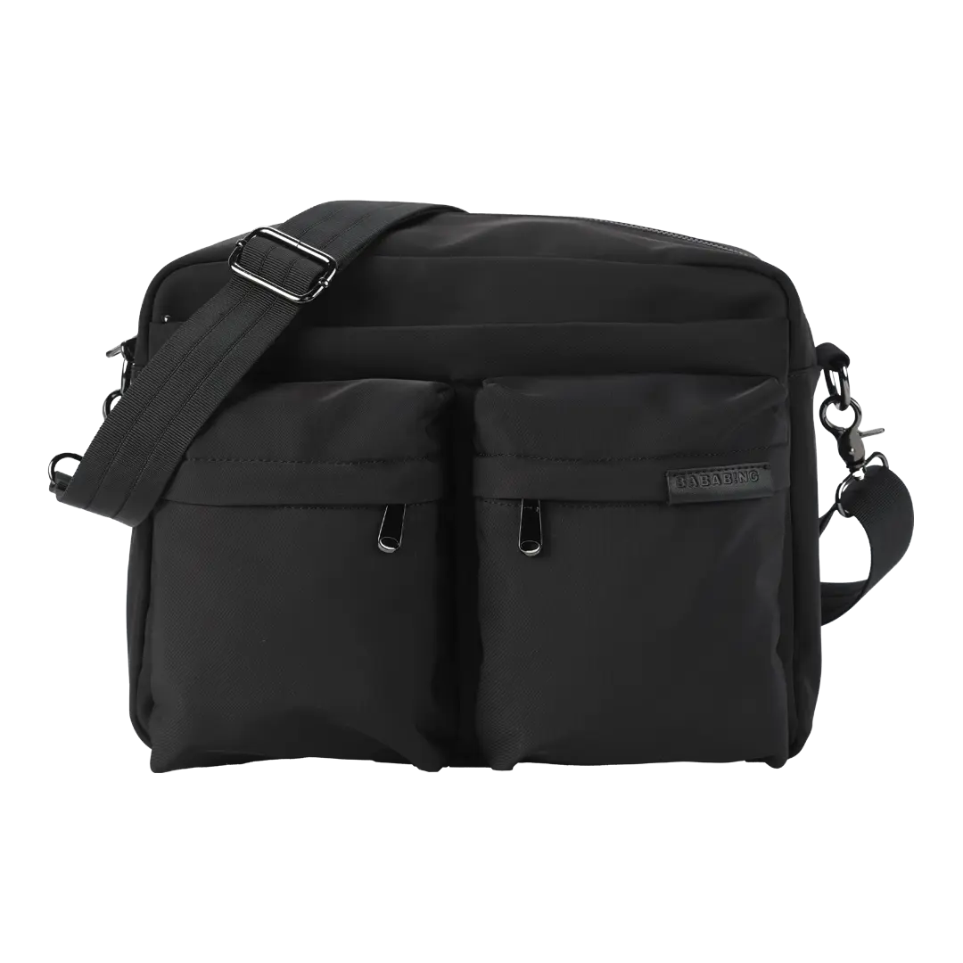 Bababing Aalia Cross Body Organiser | Waterproof Changing Bag | Black