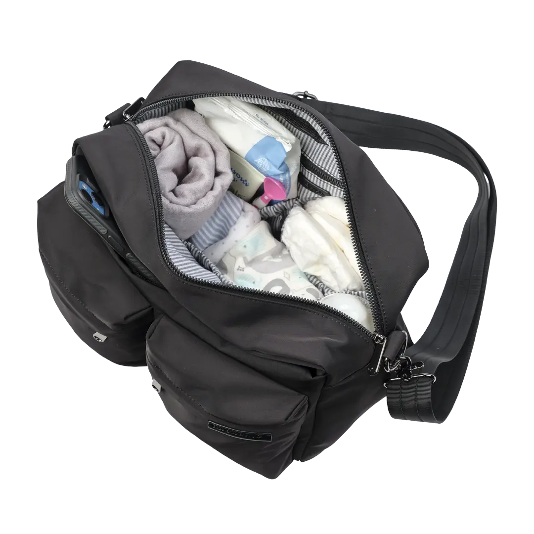Bababing Aalia Cross Body Organiser | Waterproof Changing Bag | Black