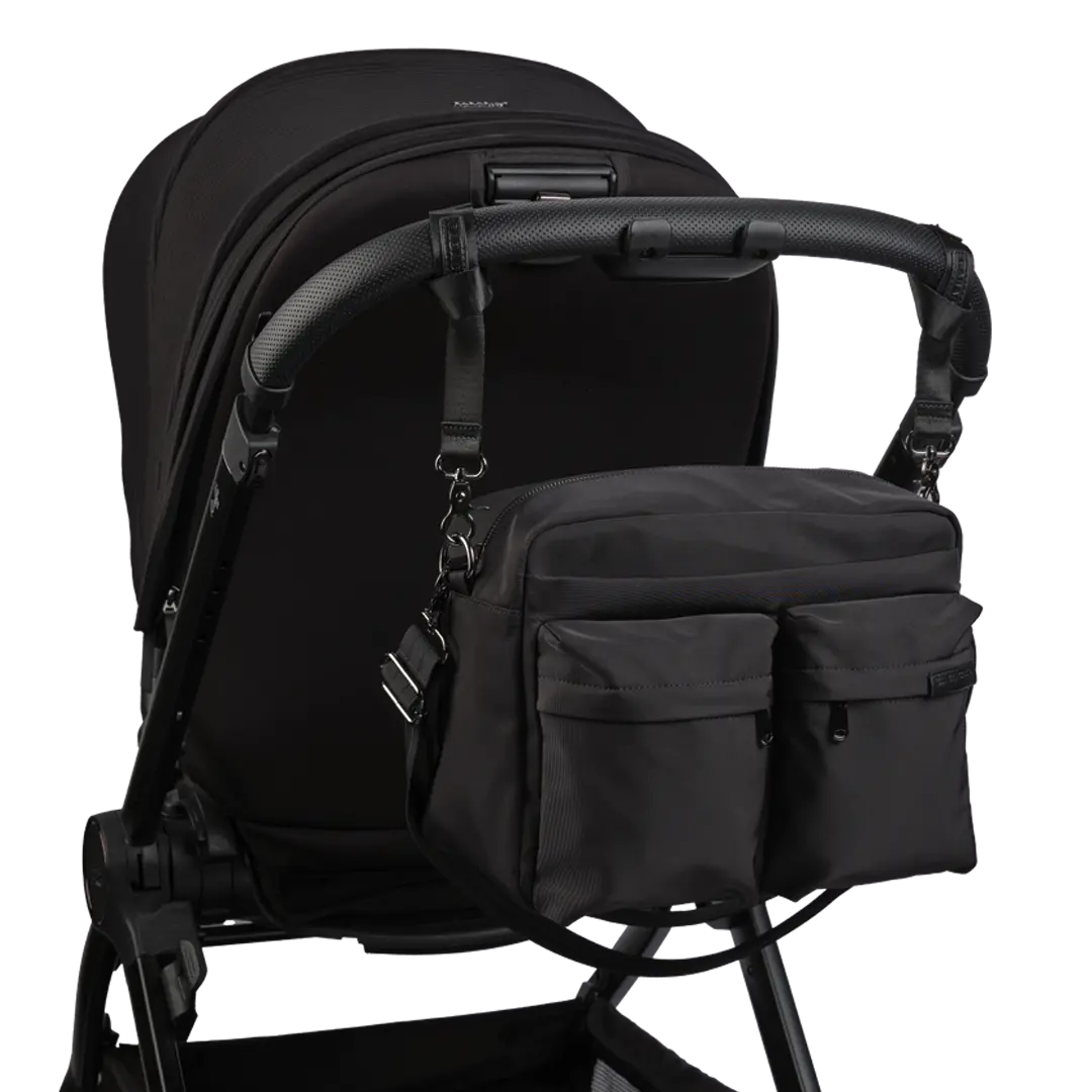 aalia baby changing bag attached to a pushchair