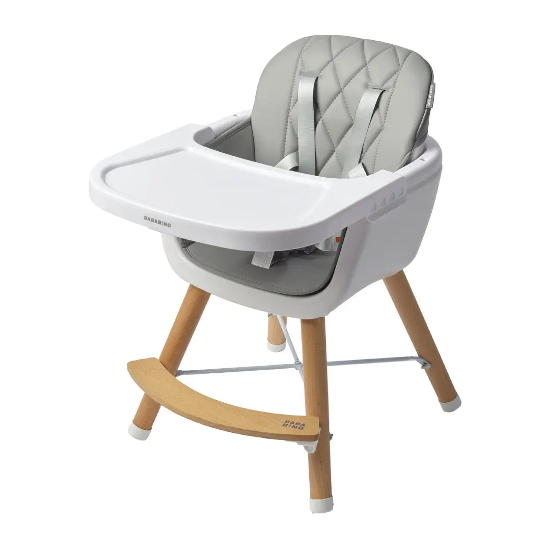 Bababing 4-in-1 Highchair | White & Grey