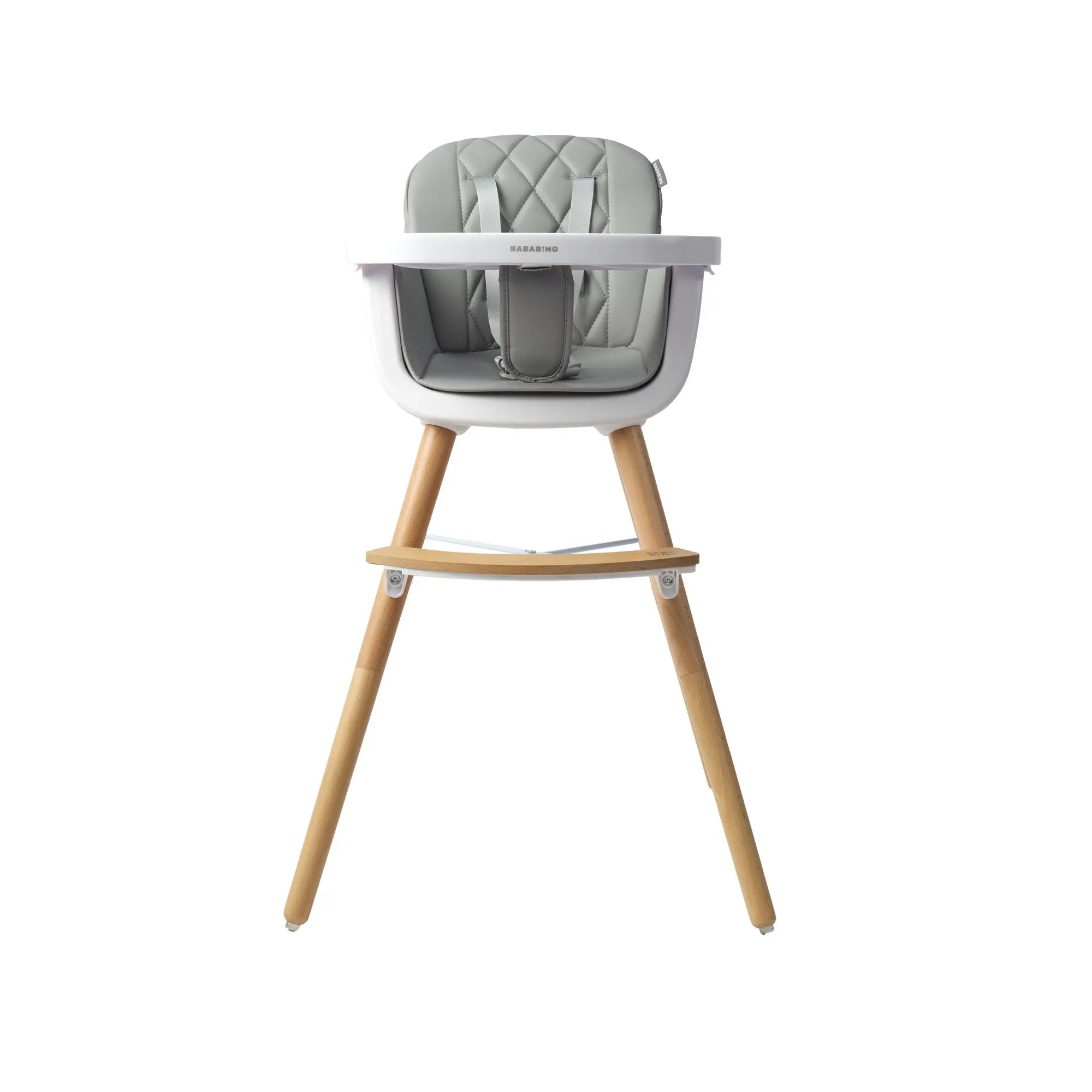 Bababing 4-in-1 Highchair | White & Grey