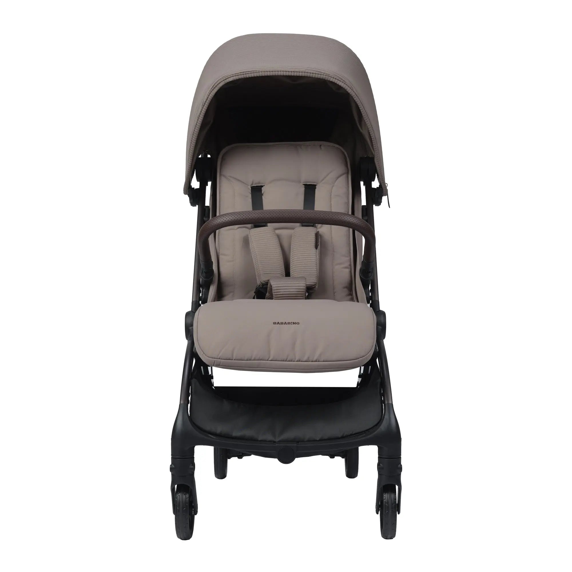 front view of compact pushchair in minky colour
