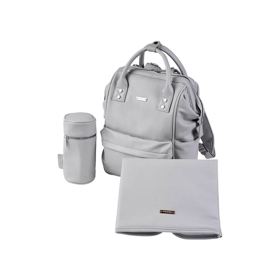Mani vegan leather backpack - Dove Grey