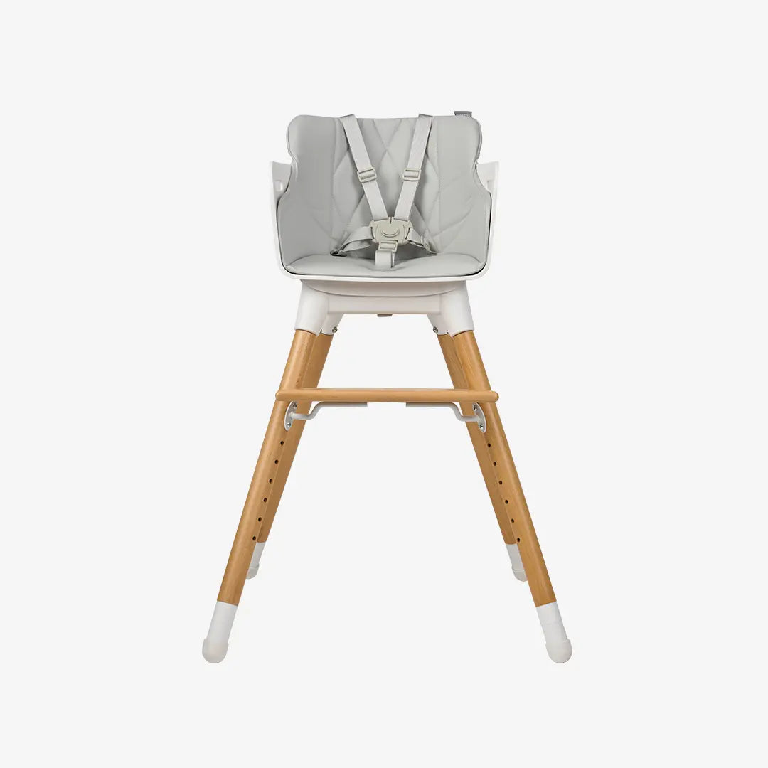 front view of highchair on white background