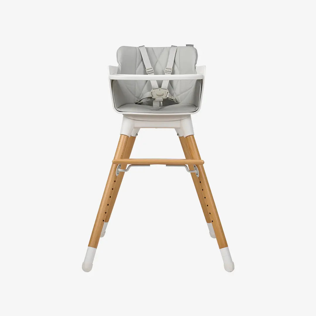 front view of highchair on white background