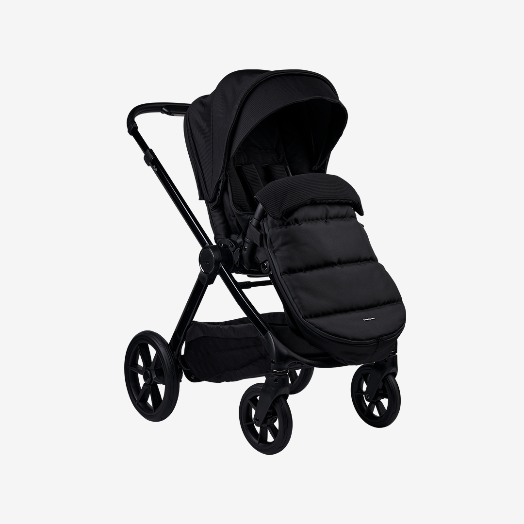 16pc Raffi MKII Travel & Home Bundle with spin car seat & isofix base - Satin Black