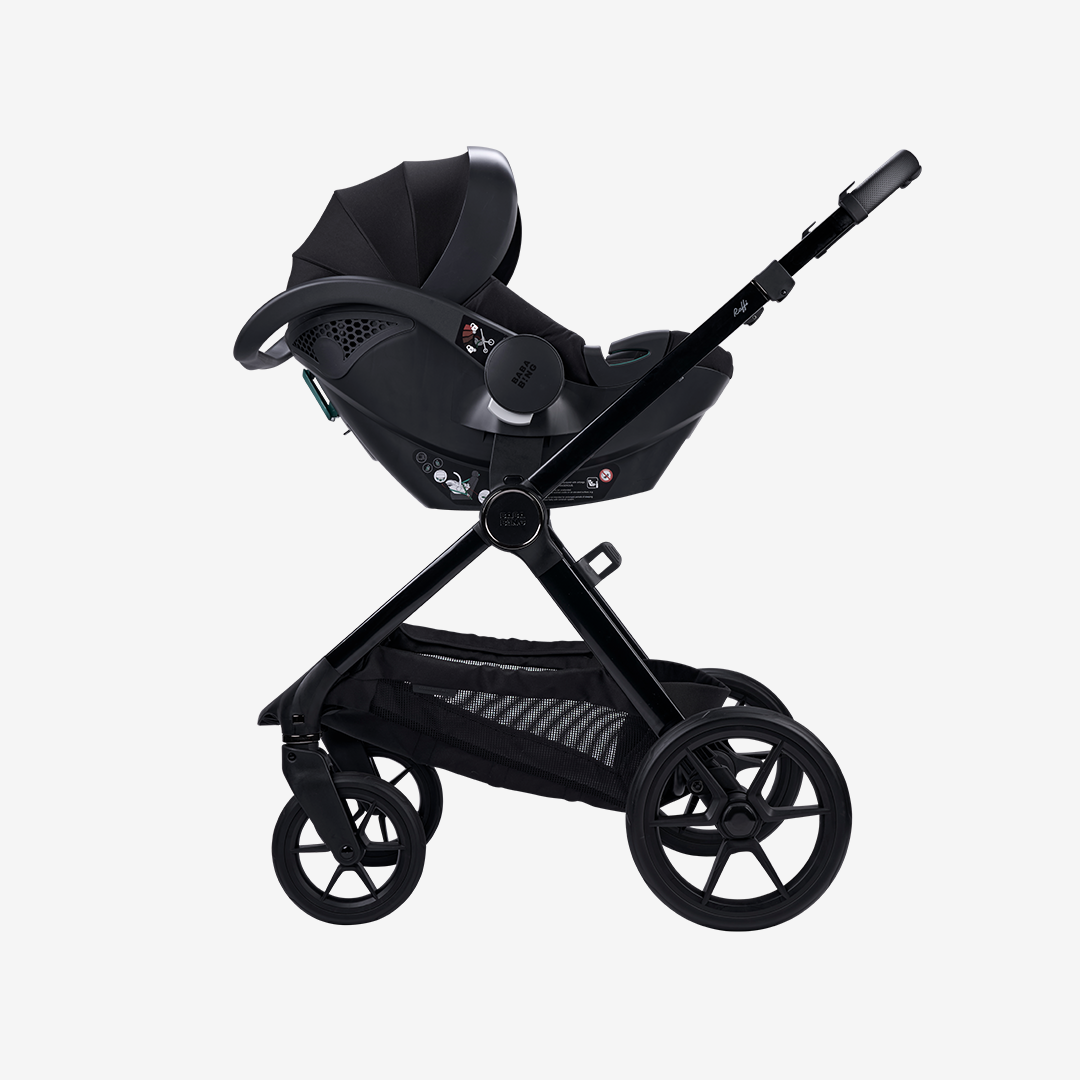 16pc Raffi MKII Travel & Home Bundle with spin car seat & isofix base - Satin Black