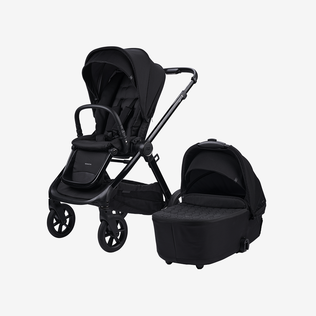 12 pc Raffi MKII Travel Bundle with spin car seat & Isofix base - Gloss Black