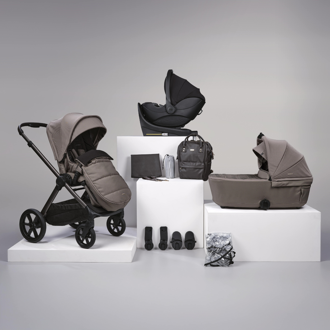 12 pc Raffi MKII Travel Bundle with spin car seat & Isofix base  - Minky