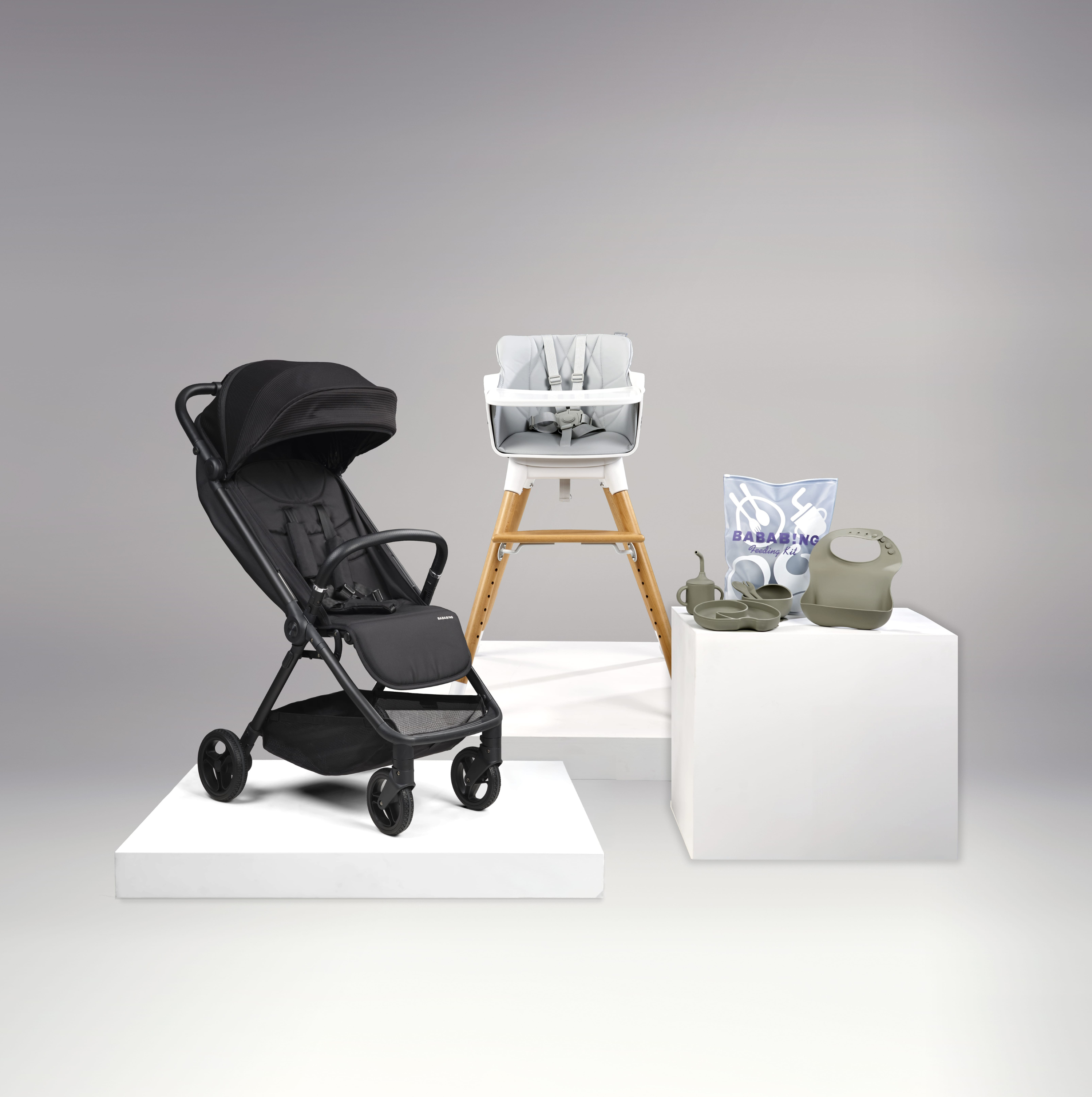 Stroller and Weaning Bundle Gloss Black