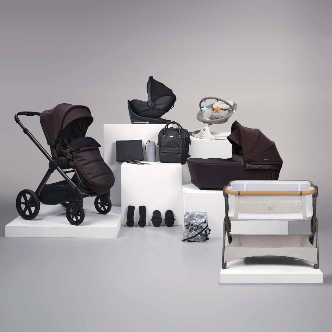 16pc Raffi MKII Travel & Home Bundle with spin car seat and Isofix base- Heritage