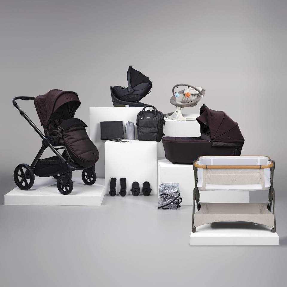 16pc Raffi MKII Travel & Home Bundle with spin car seat and Isofix base- Heritage