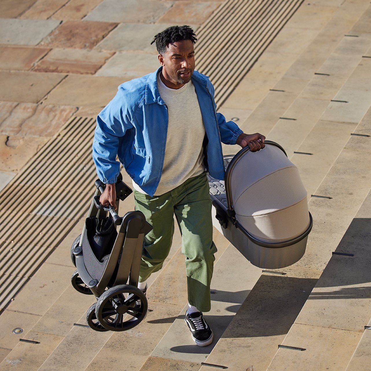 BabaBing Raffi Full Travel System (Almond) + FREE Isofix Base Bababing