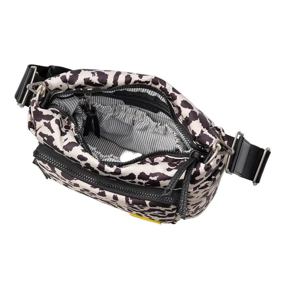 Bababing Joey Cross Body Organiser | Compact Changing Bag | Leopard
