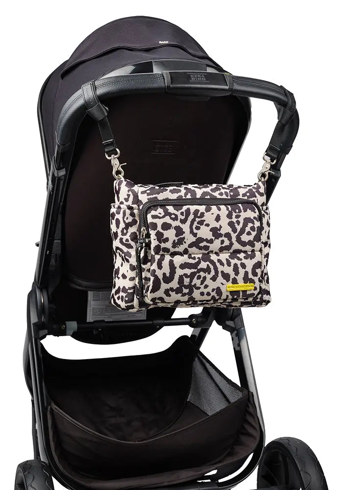 Bababing Joey Cross Body Organiser | Compact Changing Bag | Leopard
