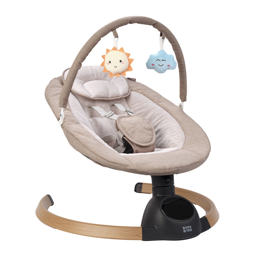 Hub 2 electric baby swing chair (Grey/Beige) +FREE  Cady Pushchair Organiser