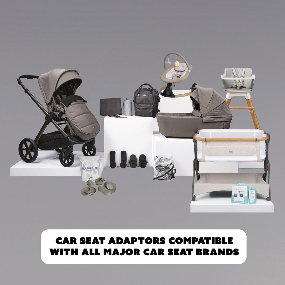 Raffi MKII Travel, Home & Feeding Bundle - Without Car Seat (Minky)