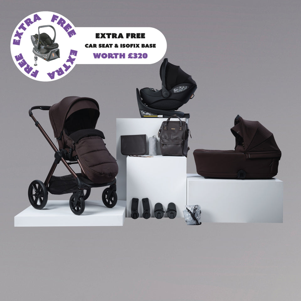 12 pc Raffi MKII Travel Bundle with spin car seat & isofix base + FREE Hera car seat & isofix base - Kofe