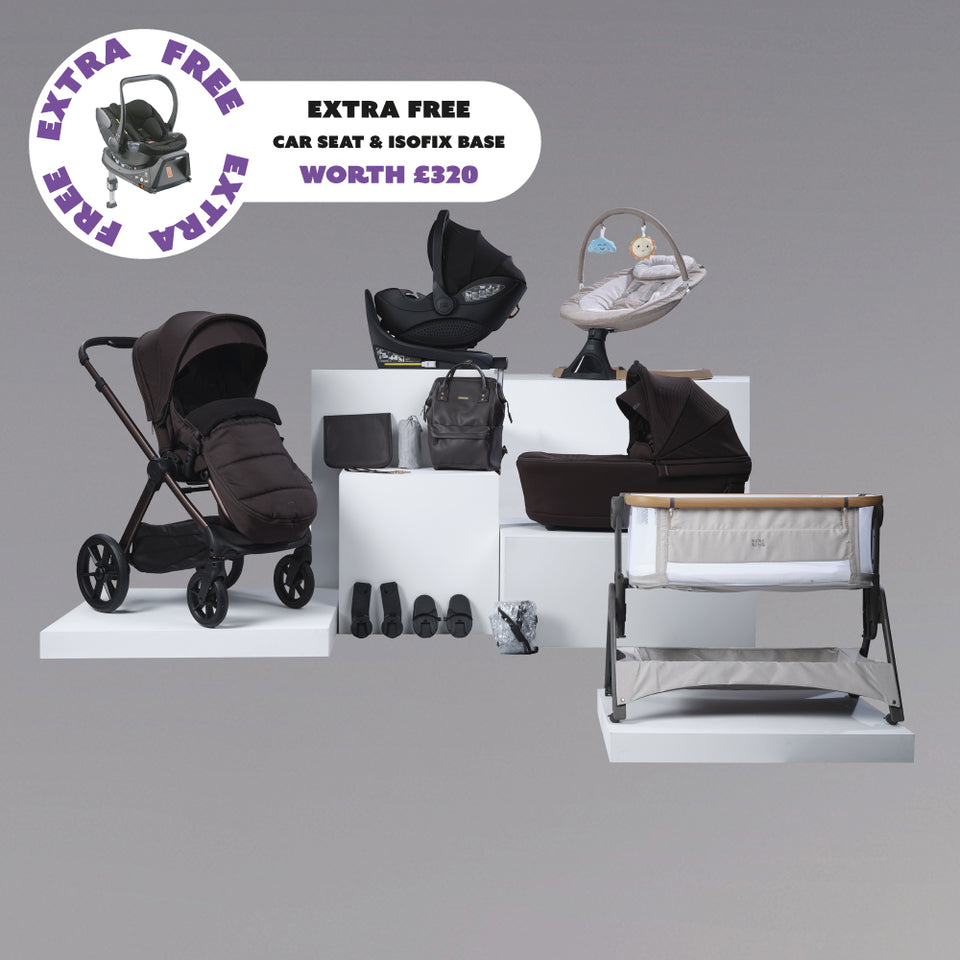 16pc Raffi MKII Travel & Home Bundle with spin car seat & isofix base + FREE Hera car seat & isofix base - Kofe