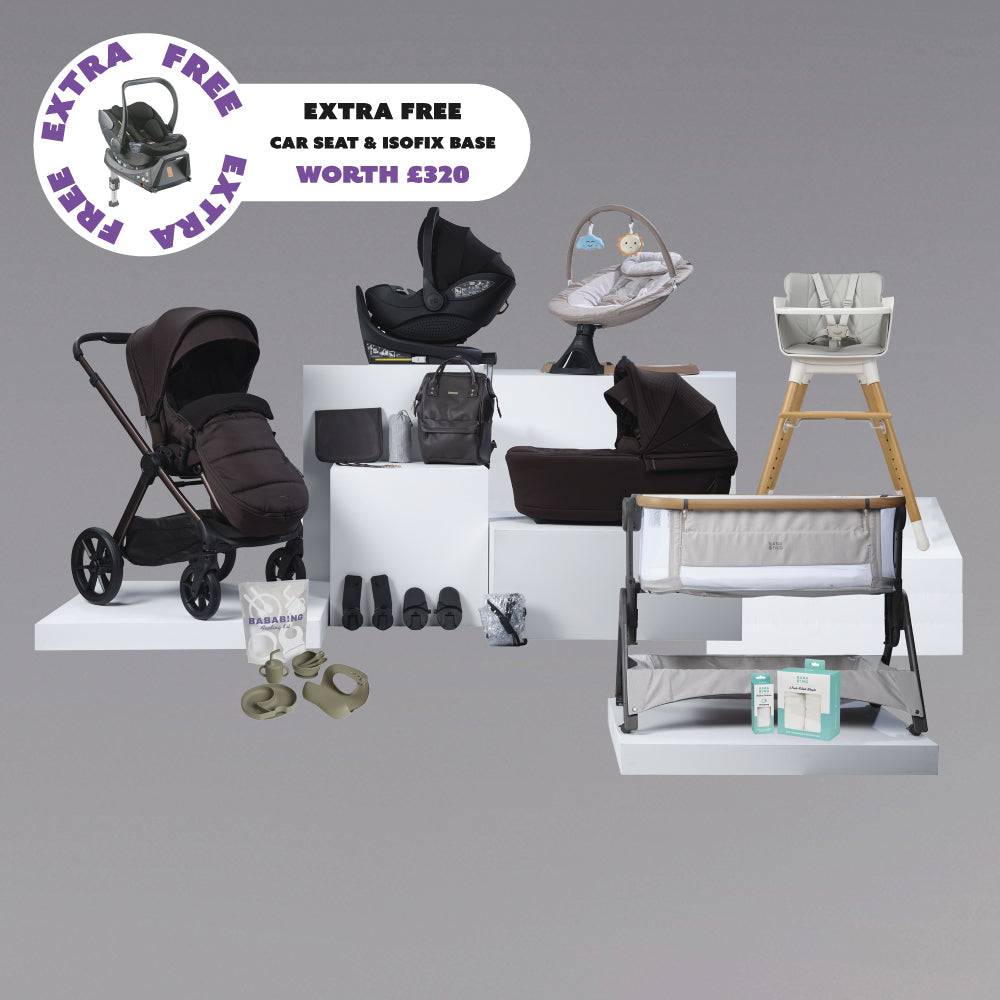 18pc Raffi MKII Travel, Home & Feeding Bundle with spin car seat & isofix base + FREE Hera car seat & isofix base - Kofe