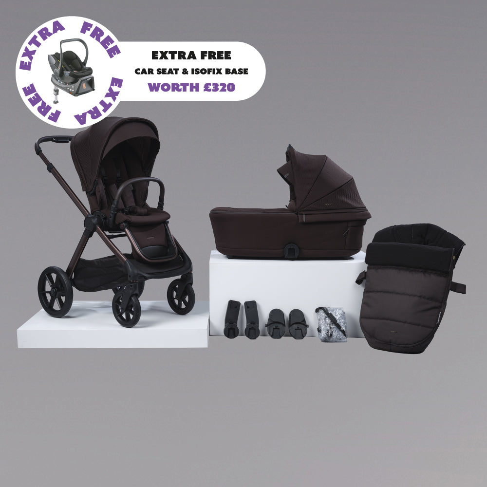 Raffi Travel System MKII + FREE Hera car seat & isofix base - Kofe