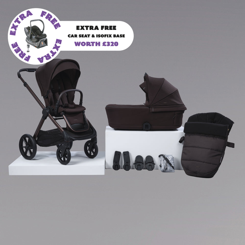 Raffi Travel System MKII + FREE Hera car seat & isofix base - Kofe