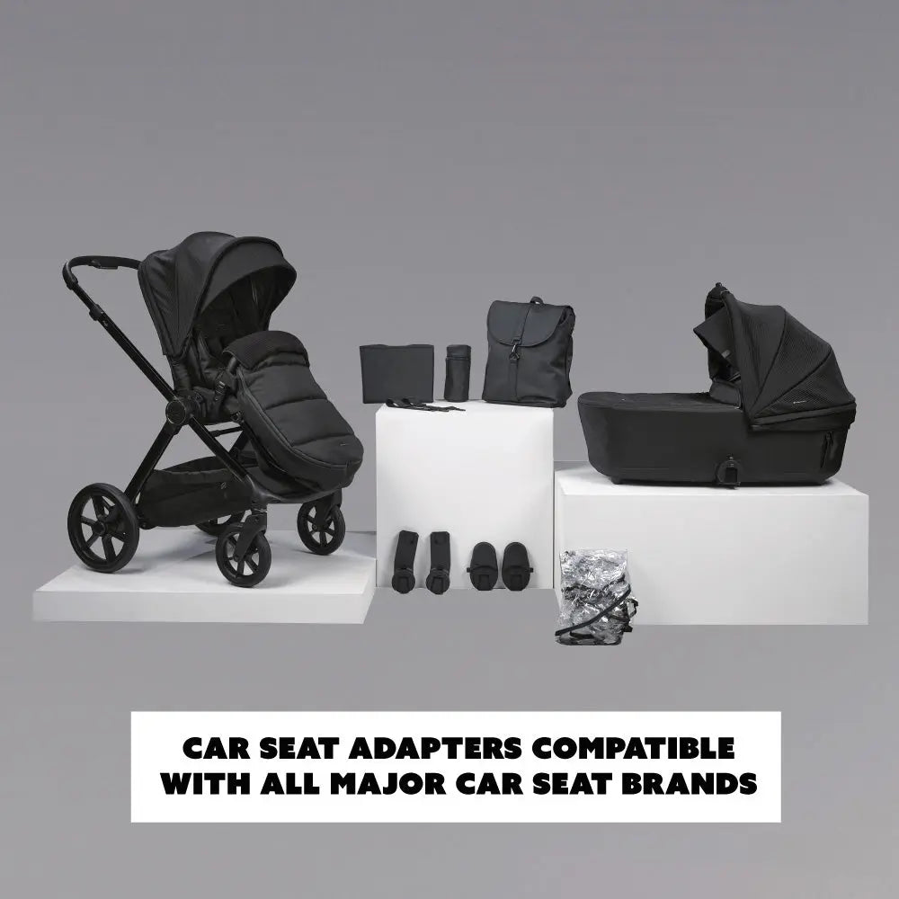 Raffi Travel System Пакет от 10 части 3 в 1 количка Сатенено черно