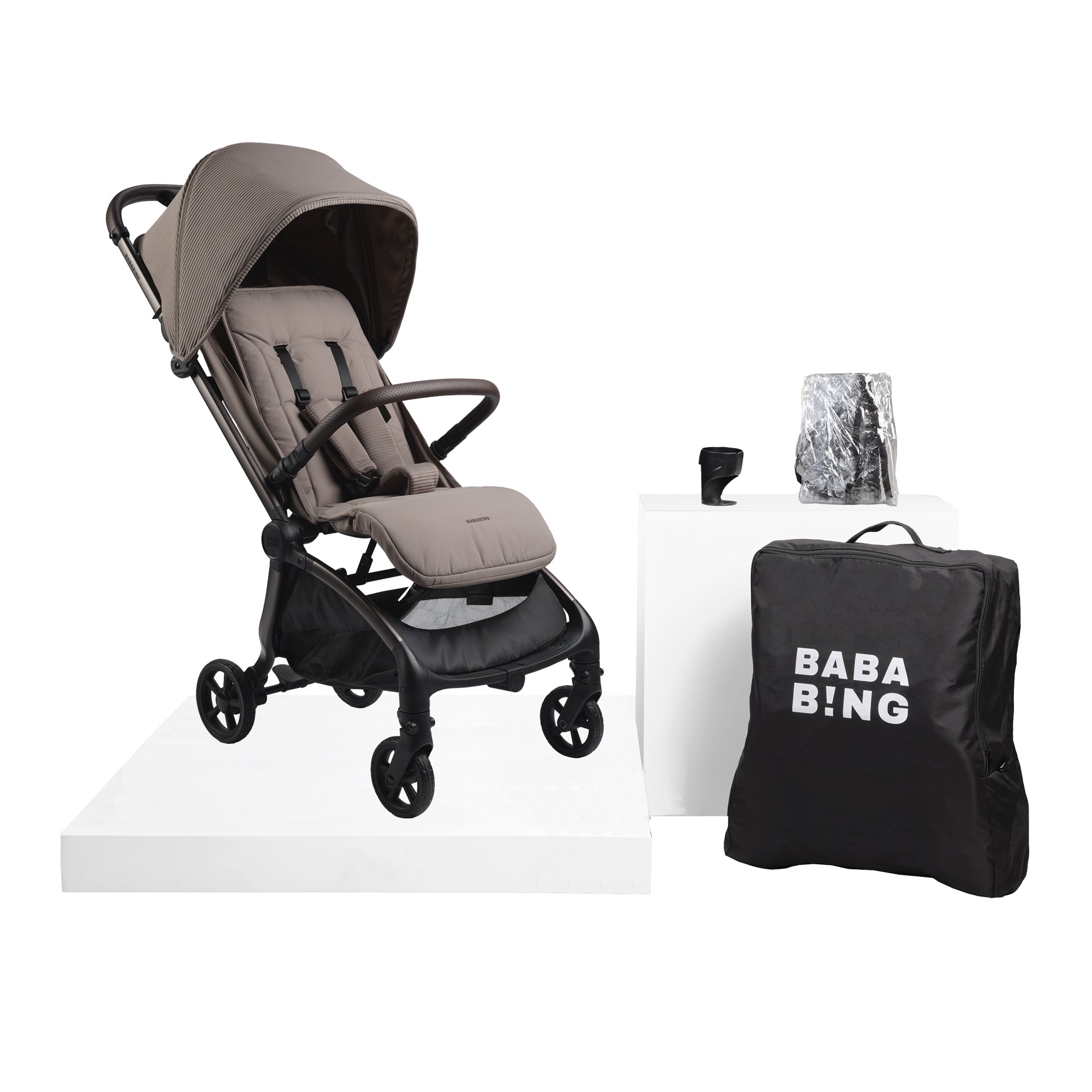 Bababing imi Auto Fold Compact Stroller | Minky