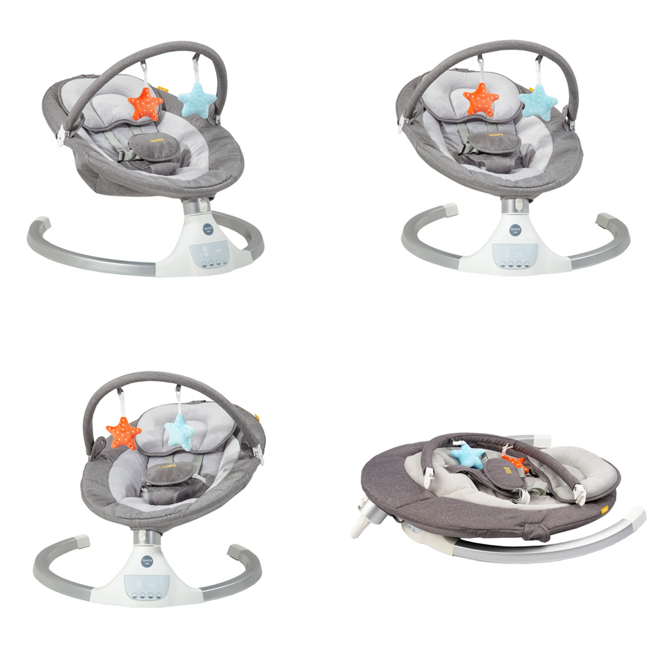 Bababing Home Bundle: Crib, HUB Swing, Highchair, Bedding & Feeding Kit