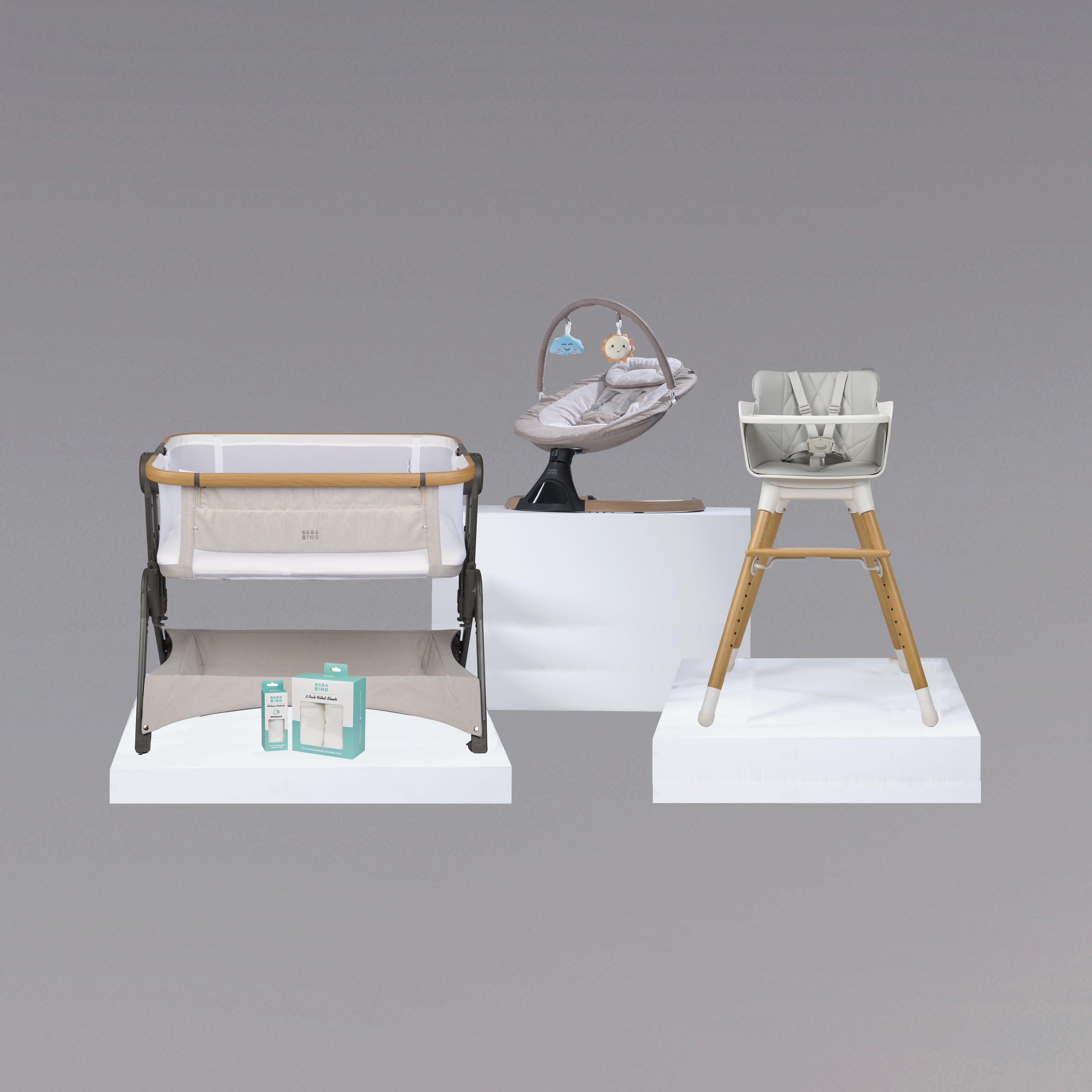 Crib, Hub and Highchair Home Bundle