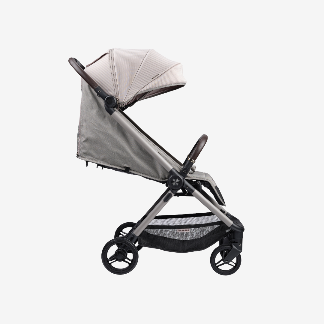 Ori Auto Fold Compact Stroller Bundle - Almond