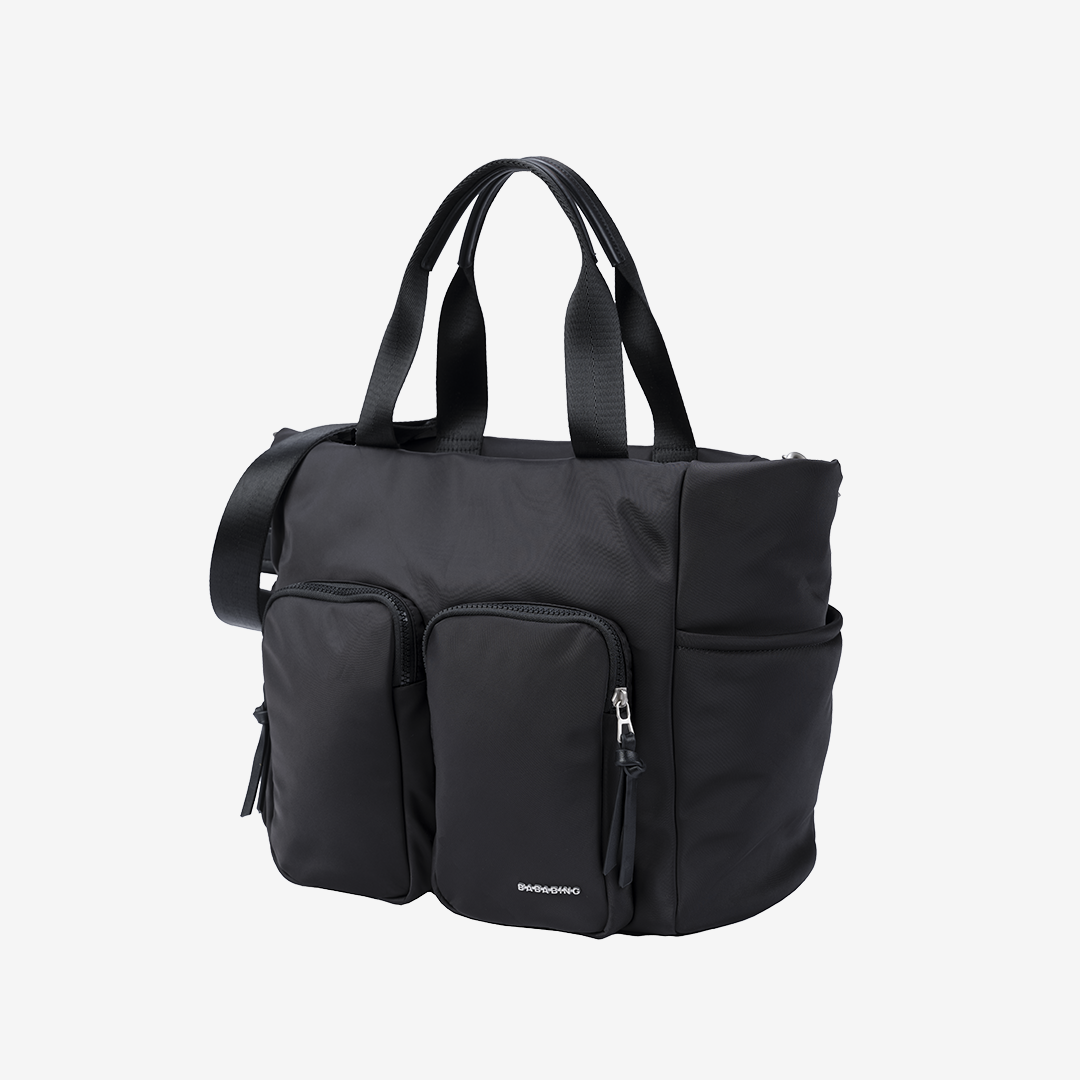 Soft shell changing bag tote - Black