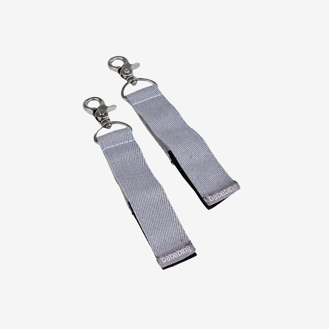 Roma Pushchair Clips - Light Grey